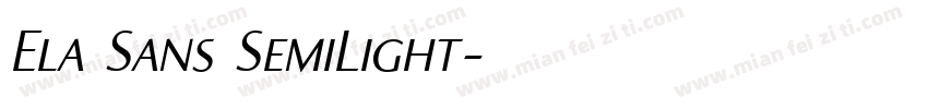 Ela Sans SemiLight字体转换